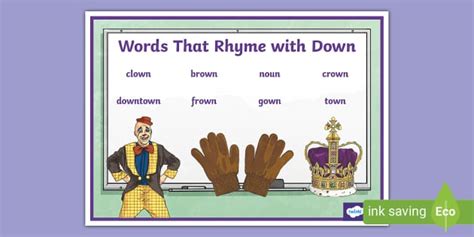 words that rhyme with down|words that rhyme with tiny.